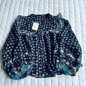 Free People Jenna Printed Blouse